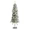 4.5ft. Pre-Lit Flocked Washington Alpine Artificial Christmas Tree, Warm White LED Lights